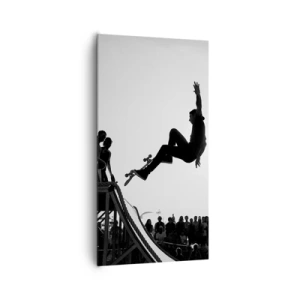 Canvastavla - Bild på duk - Hjältar och tittare - 65x120 cm