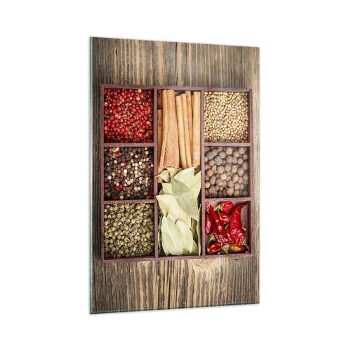 Glastavla - Bild på glas - Formordning, arombukett - 80x120 cm