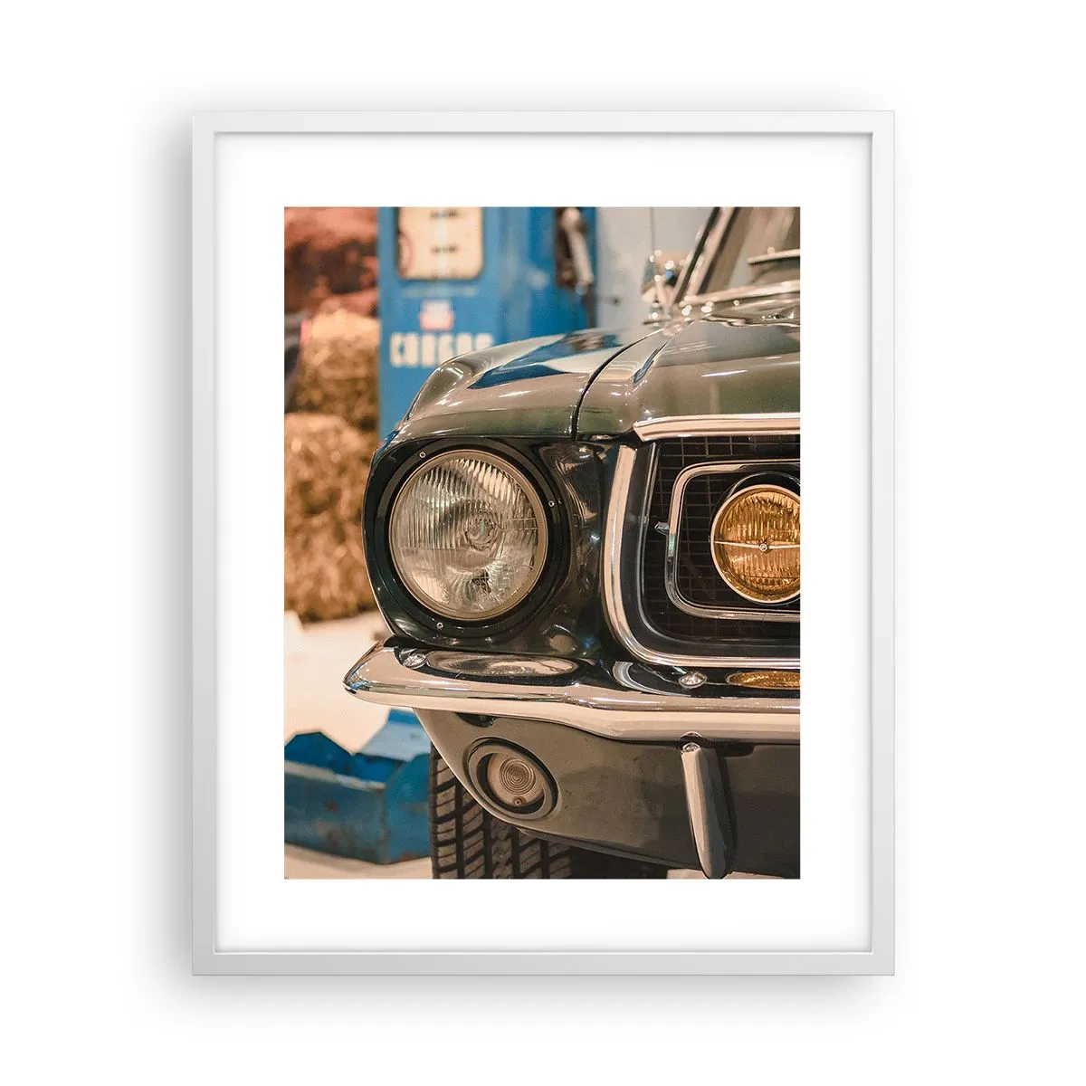 Affisch i vit ram - Ett möte med legenden - 40x50 cm