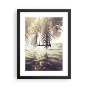 Affisch i svart ram - Gunga i molnen hur mycket du vill - 30x40 cm