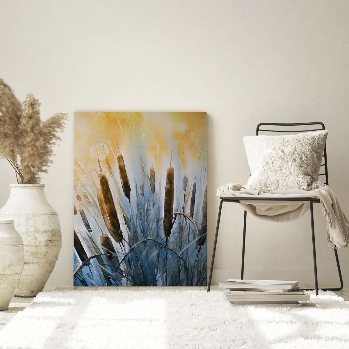 Glastavla - Bild på glas - Vattnets kyla, solens hetta - 70x100 cm