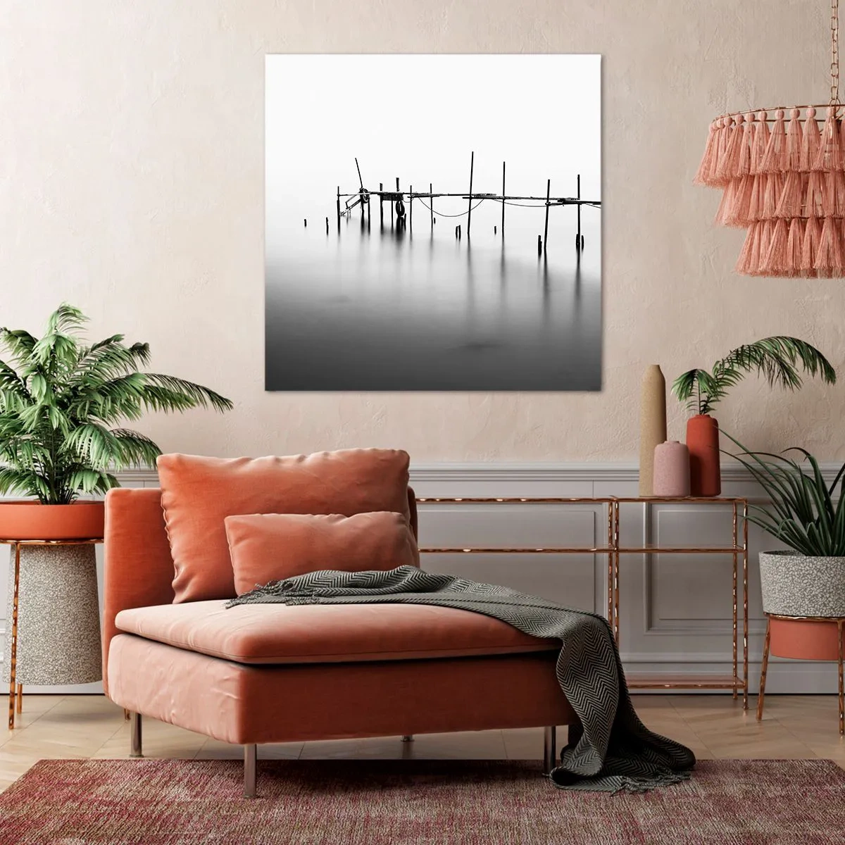 Canvastavla - Bild på duk - Och om världen inte finns? - 40x40 cm