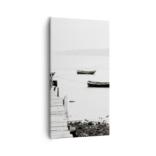 Canvastavla - Bild på duk - Vid tyst och rent vatten - 55x100 cm