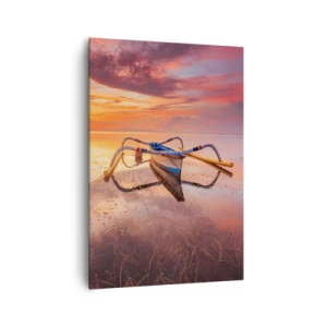 Canvastavla - Bild på duk - Tropiska kvällens lugn - 70x100 cm