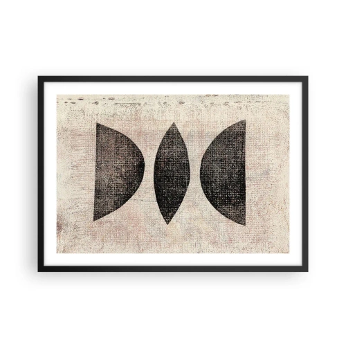 Affisch i svart ram - Etnisk abstraktion - 70x50 cm
