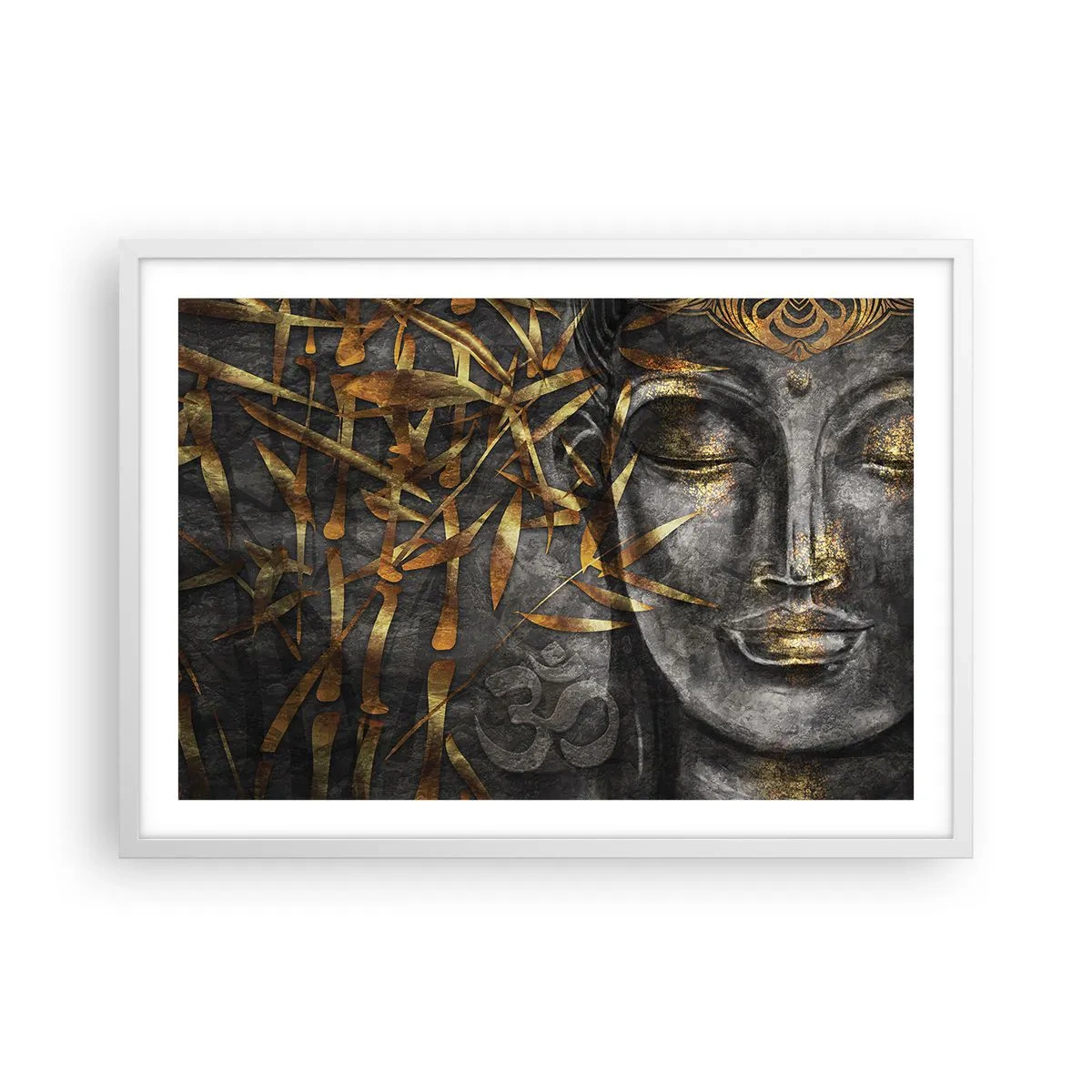 Affisch i vit ram - Känn lugnet - 70x50 cm