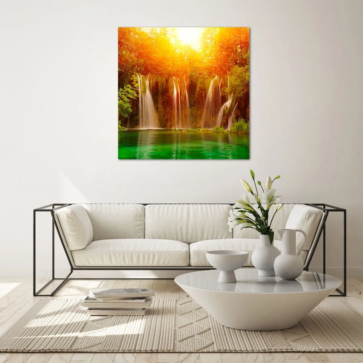 Glastavla - Bild på glas - I solen och skuggan - 30x30 cm