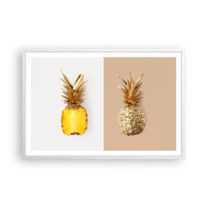Affisch i vit ram - Ananas för oss - 91x61 cm