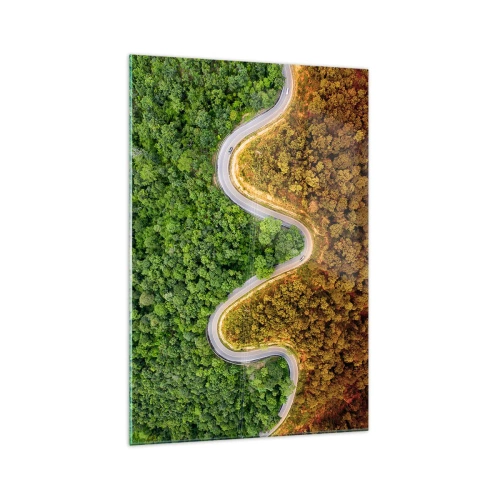 Glastavla - Bild på glas - Gränser och genombrott - 70x100 cm