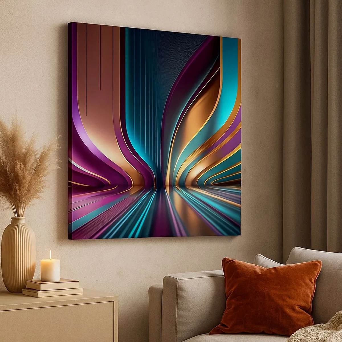 Canvastavla - Bild på duk - Ljusets arkitektur - 30x30 cm