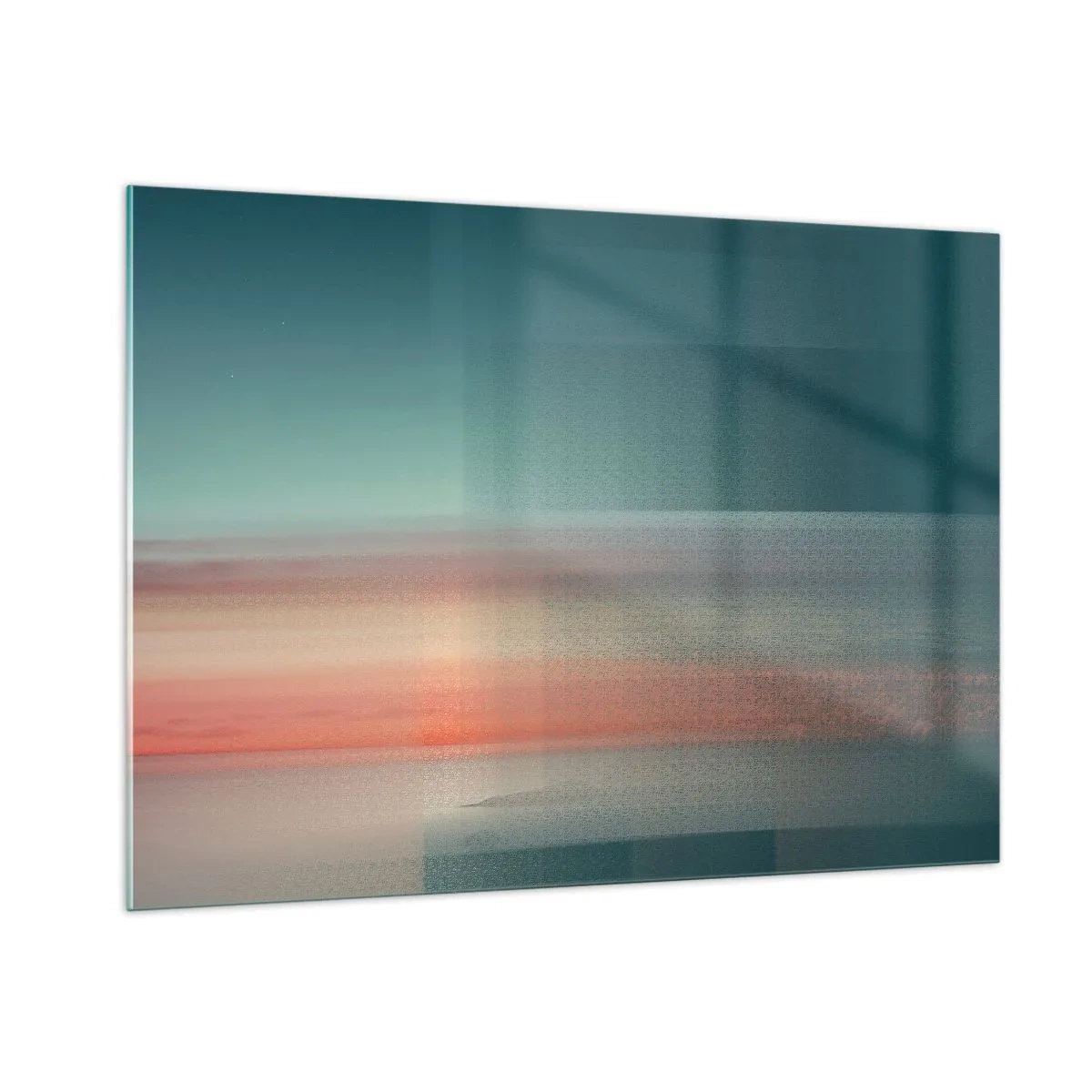 Glastavla - Bild på glas - Abstraktion: ljusvågor - 100x70 cm