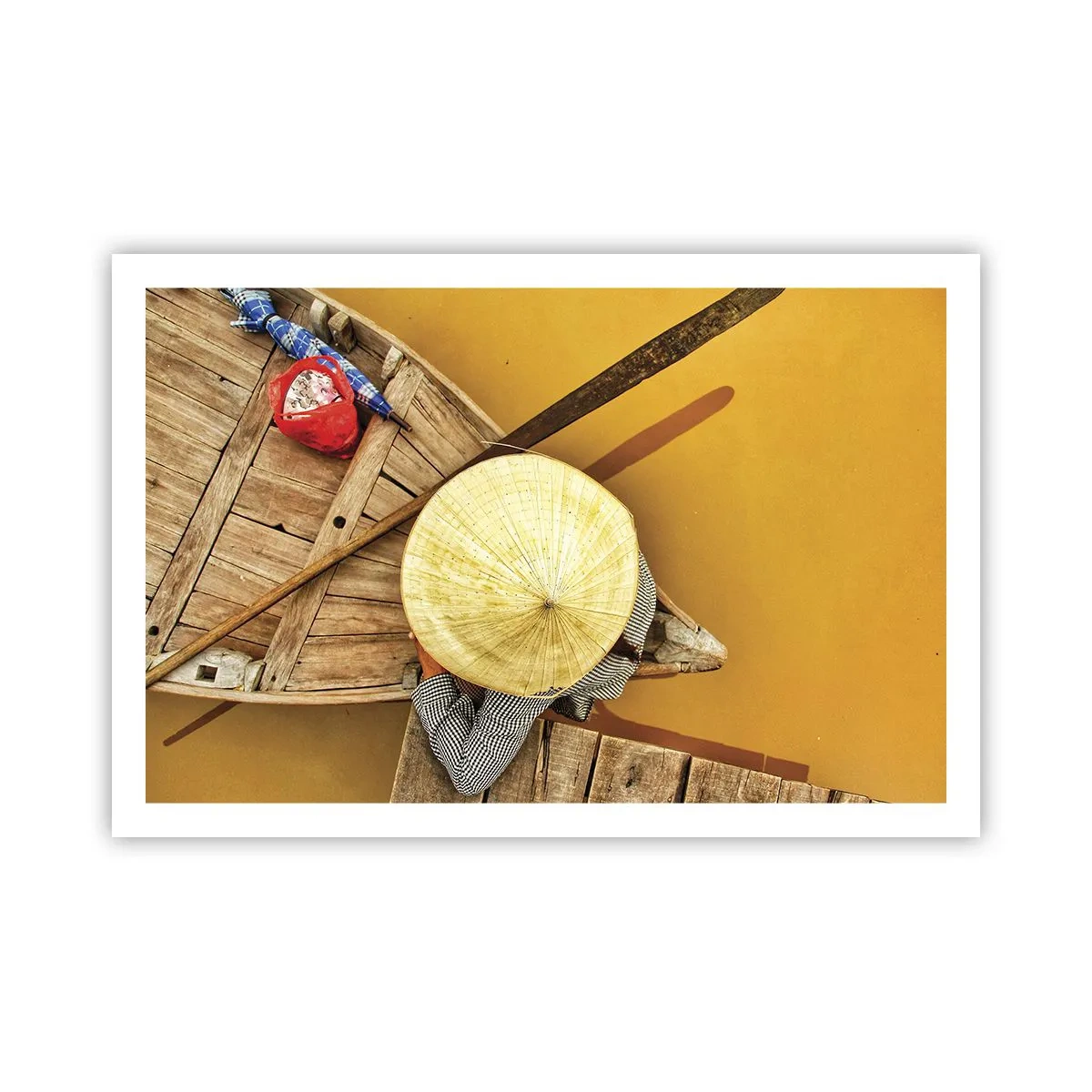 Affisch - Liv på den gula floden - 91x61 cm