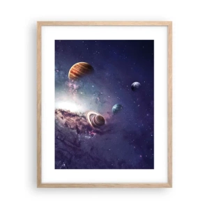 Affisch i ram av ljusek - Sol- och danssystem - 40x50 cm