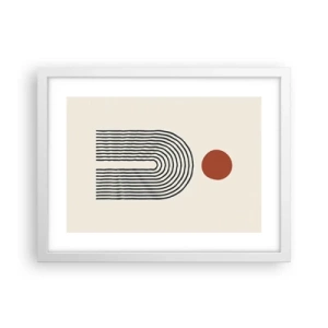 Affisch i vit ram - Formernas och färgernas magnetism - 40x30 cm