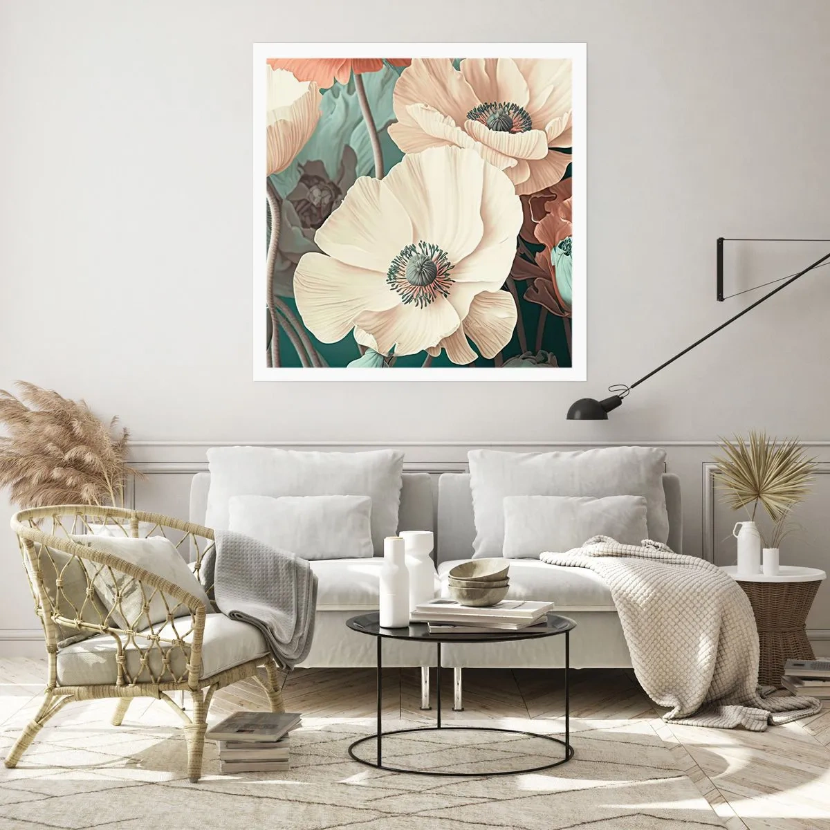 Affisch - Viskningar av vallmo - 40x40 cm