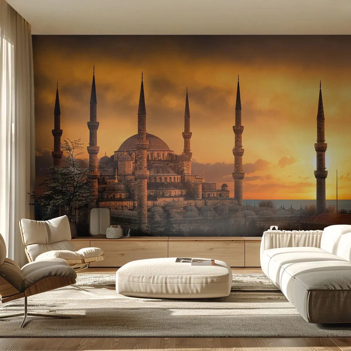 Fototapet Premium Canvas - Gud är stor - Arkitektur, Moské, Istanbul - 250x175 cm