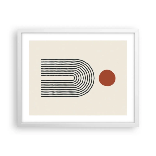 Affisch i vit ram - Formernas och färgernas magnetism - 50x40 cm