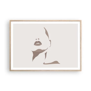 Affisch i ram av ljusek - Skapad av ljus och skugga - 100x70 cm