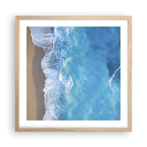 Affisch i ram av ljusek - Blå styrka - 50x50 cm