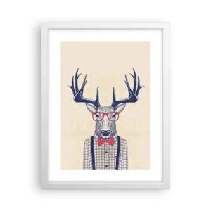 Affisch i vit ram - Rolig extravagans - 30x40 cm