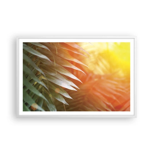 Affisch i vit ram - En morgon i djungeln - 91x61 cm