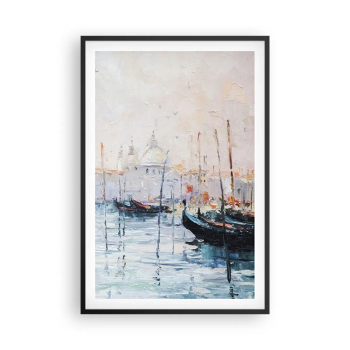 Affisch i svart ram - Bortom vatten, bortom dimma - 61x91 cm