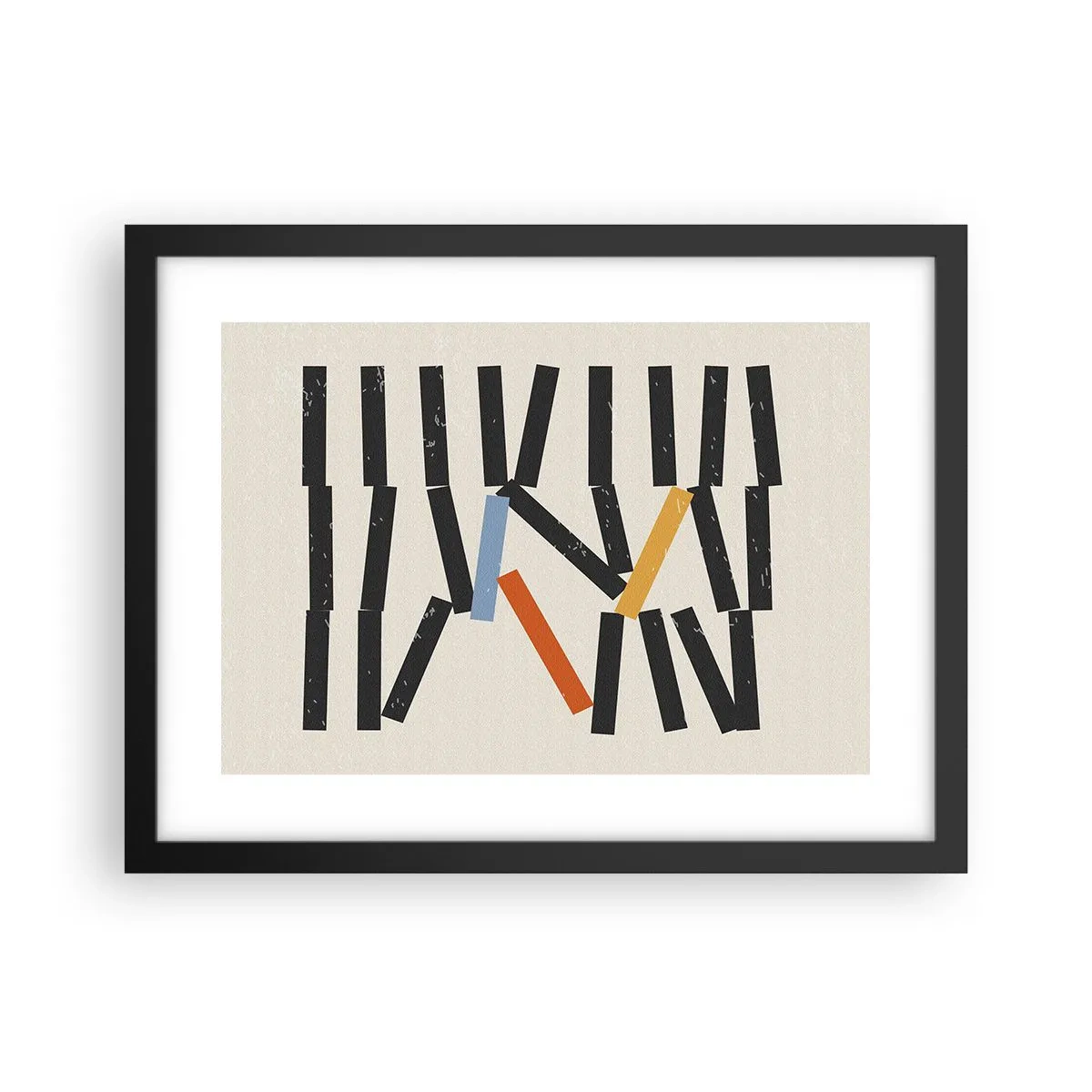 Affisch i svart ram - Domino - komposition - 40x30 cm