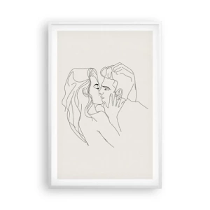 Affisch i vit ram - I kärlekens famn - 61x91 cm