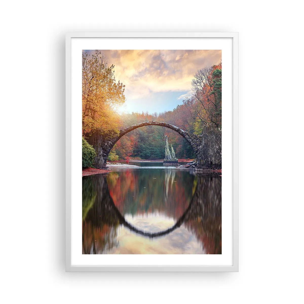 Affisch i vit ram - På andra sidan av spegeln - 50x70 cm