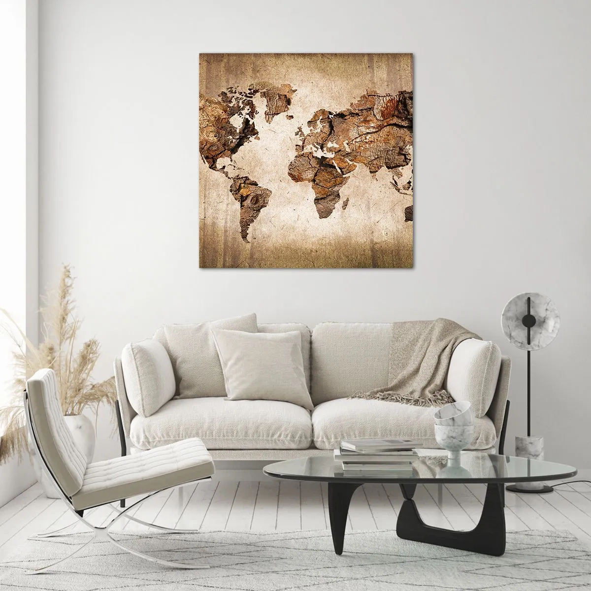 Glastavla - Bild på glas - Världsupptäckt - 70x70 cm