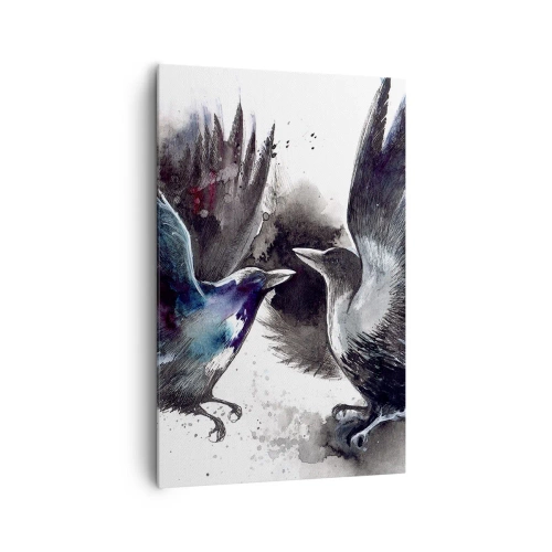 Canvastavla - Bild på duk - Som två korpar... - 80x120 cm