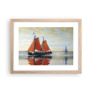 Affisch i ram av ljusek - Hej, segla seglaren… - 40x30 cm