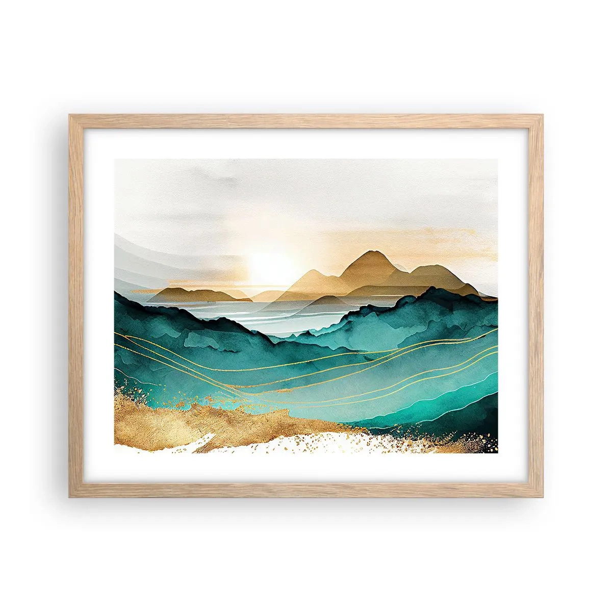 Affisch i ram av ljusek - På gränsen till abstraktion - landskap - 50x40 cm