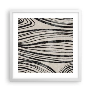 Affisch i vit ram - Stänk av linjer - 40x40 cm