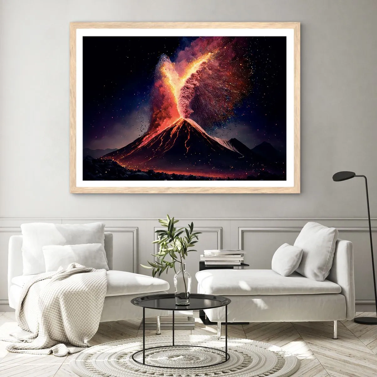 Affisch i ram av ljusek - Skönhet och skräck - 50x40 cm