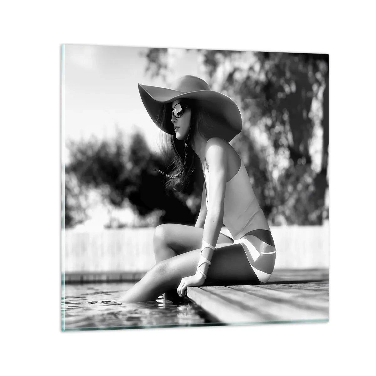 Glastavla - Bild på glas - En sommardröm - 70x70 cm