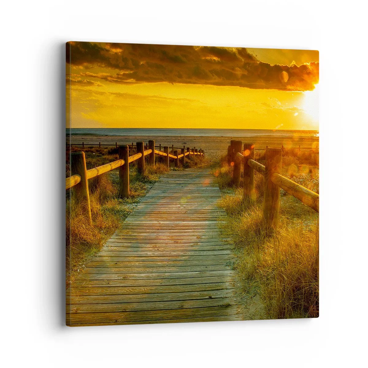 Canvastavla - Bild på duk - Doppade i gammalt guld - 40x40 cm