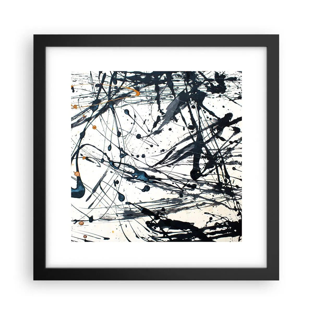 Affisch i svart ram - Expressionistisk abstraktion - 30x30 cm