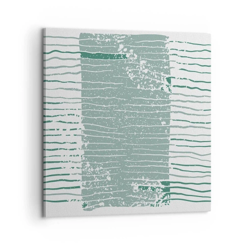 Canvastavla - Bild på duk - Marin abstraktion - 60x60 cm