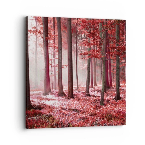 Canvastavla - Bild på duk - Röd är lika vacker - 30x30 cm