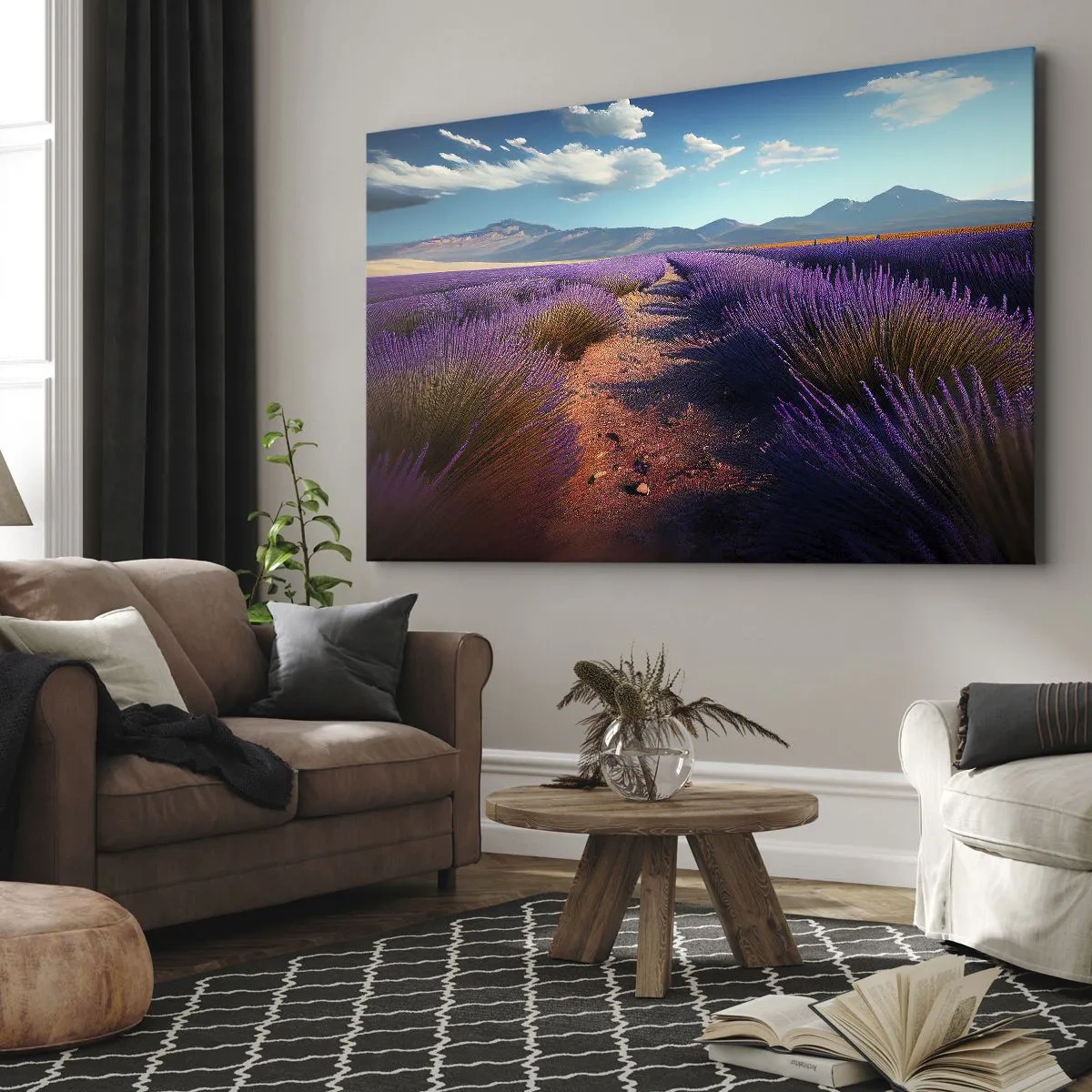 Canvastavla - Bild på duk - Doftande fält - 70x50 cm