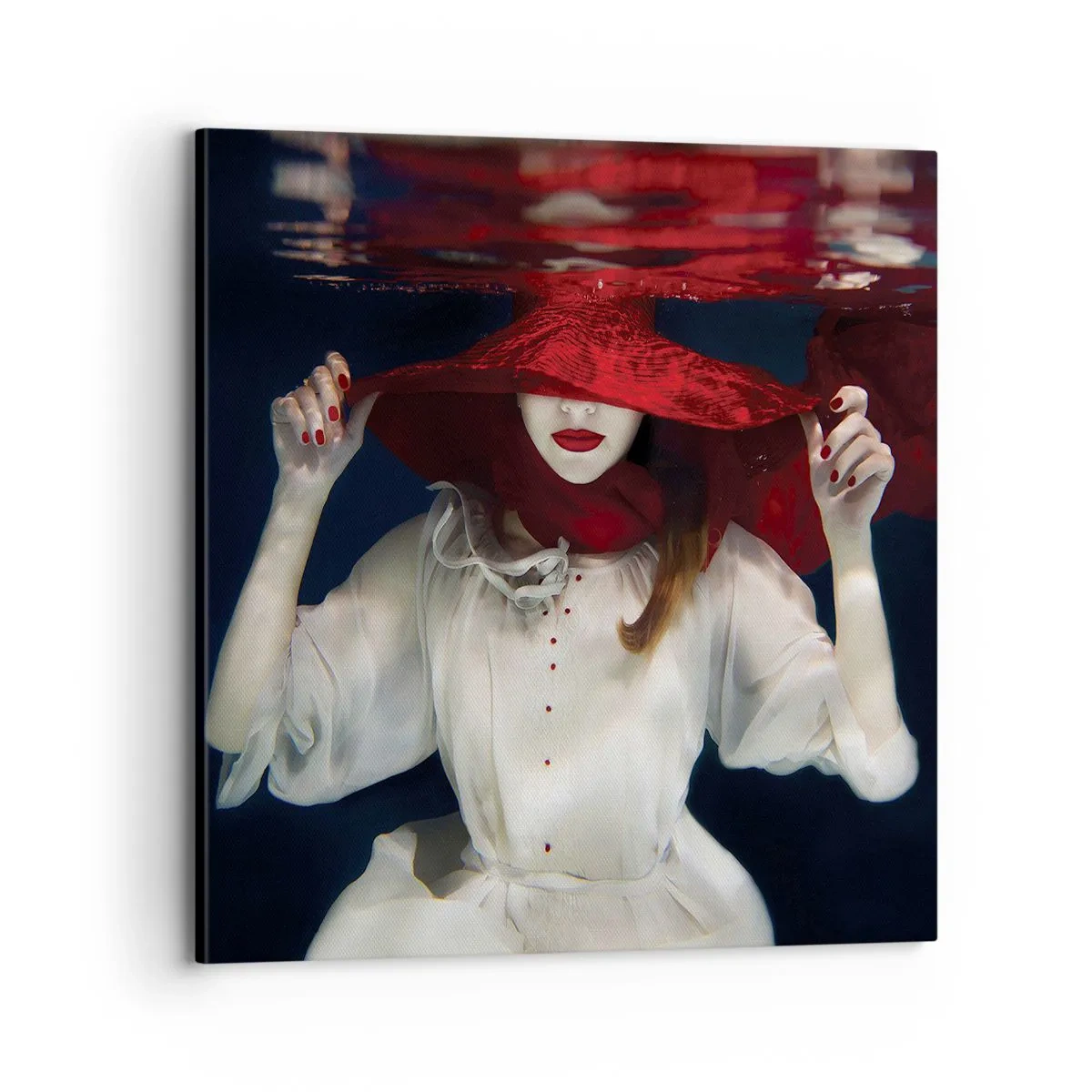 Canvastavla - Bild på duk - Konstig fru - 70x70 cm