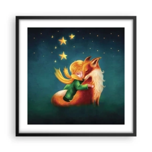 Affisch i svart ram - Lilla prinsen - 50x50 cm