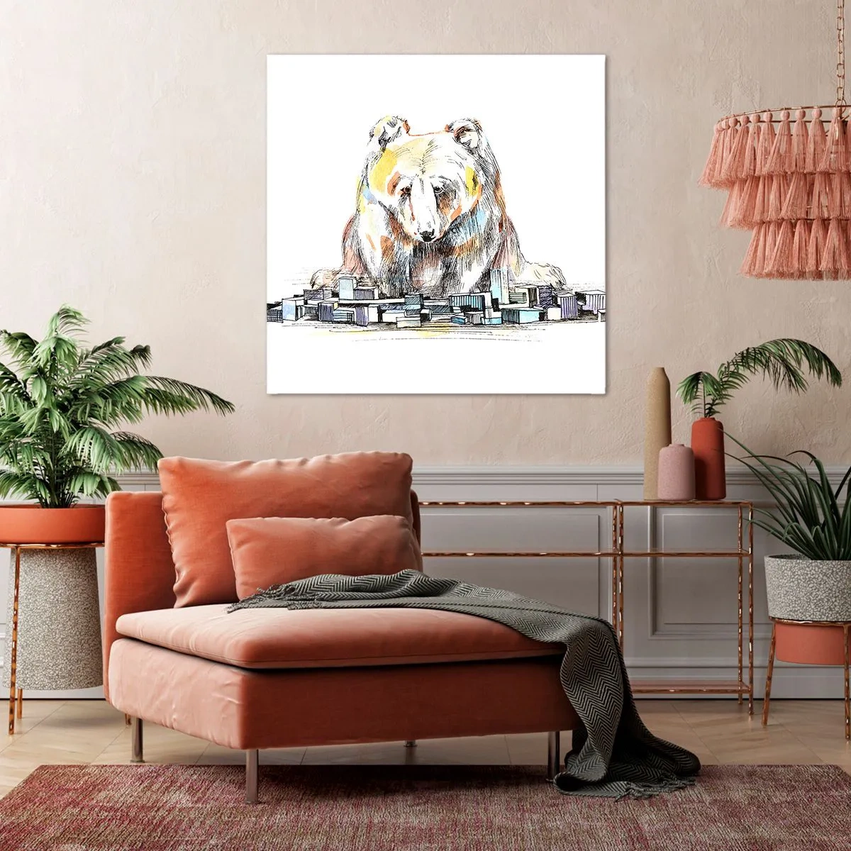 Canvastavla - Bild på duk - Hur kan man leva på det viset? - 70x70 cm