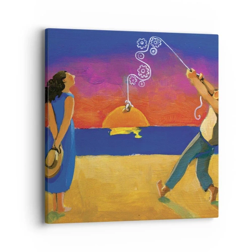 Canvastavla - Bild på duk - Mer än en stjärna från himlen - 40x40 cm