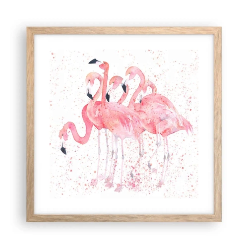 Affisch i ram av ljusek - Rosa bandet - 40x40 cm