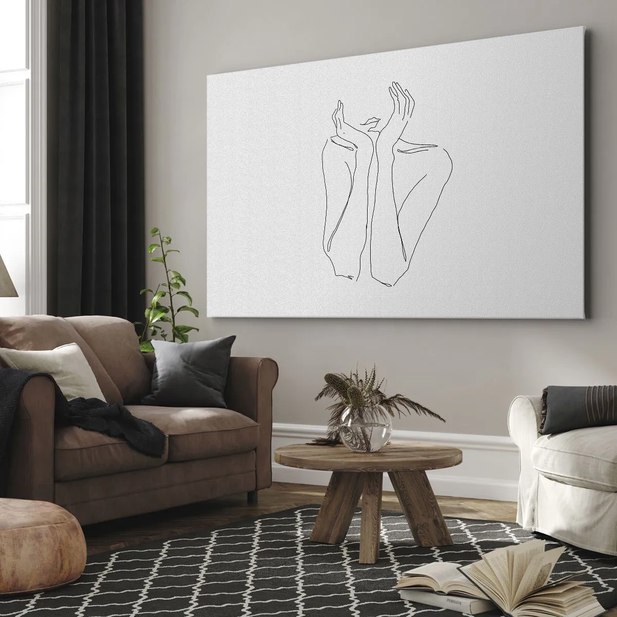 Canvastavla - Bild på duk - Vad flickorna drömmer om - 70x50 cm