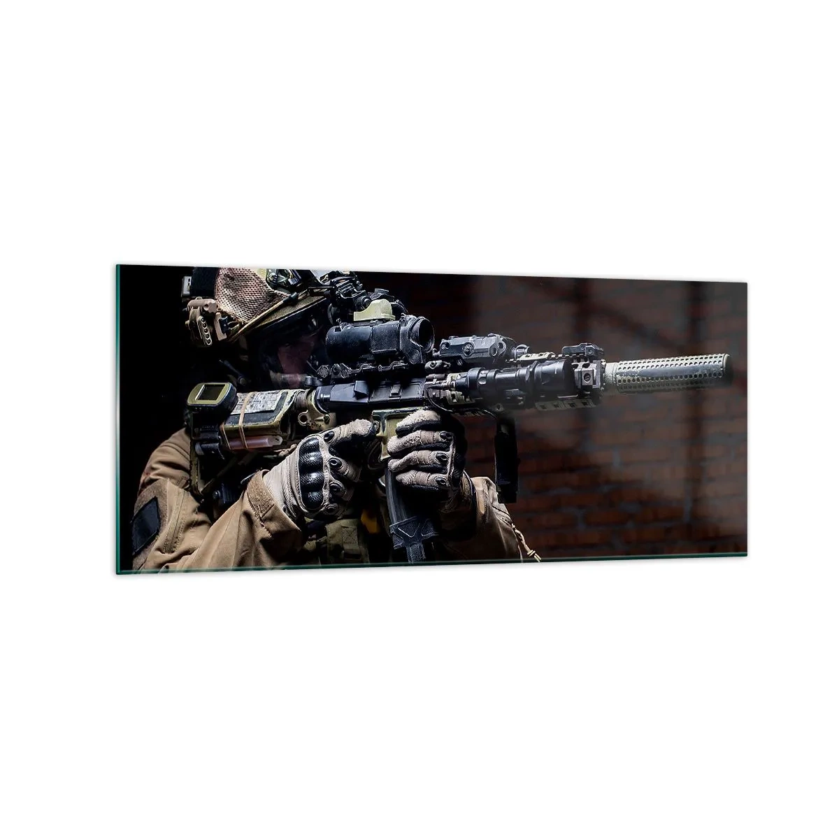 Glastavla - Bild på glas - Dödligt effektiv - 120x50 cm