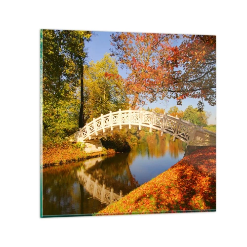 Glastavla - Bild på glas - På suckarnas vita bro - 30x30 cm