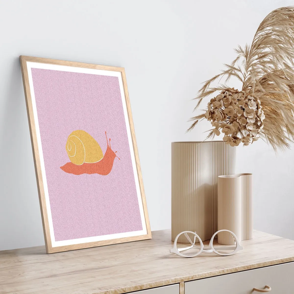 Affisch i ram av ljusek - Det är ingen brådska - 50x70 cm